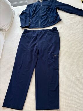 Women's Navy nylon jogging suit